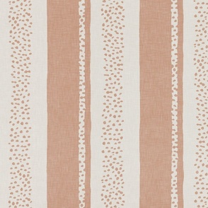 Peach Linen Stripe Wallpaper
