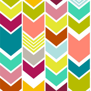 Multi Colored Chevron Large