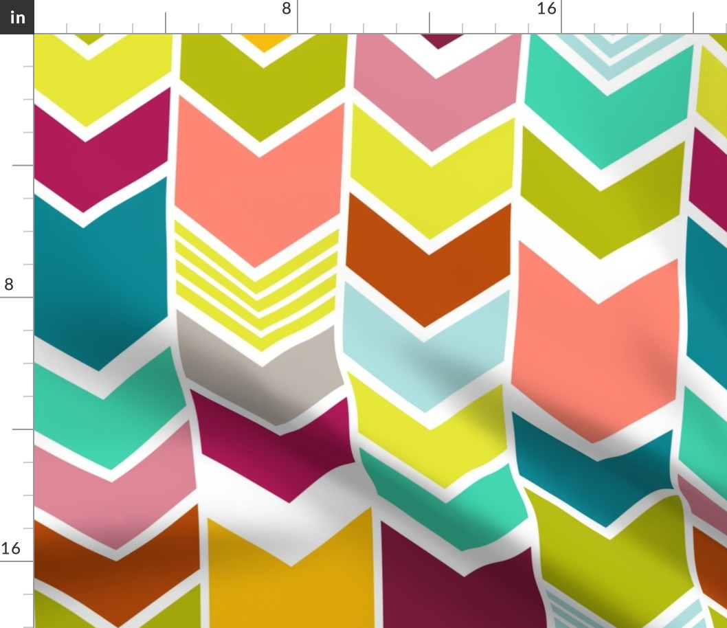 Multi Colored Chevron Large