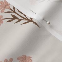 pink daisies novelty, romántic, victorian, histórical, tradicional floral meadow. Preppy. Medium Scale specially wallpaper for rooms. Delicate