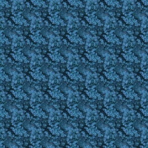 Blue Autumn Botanical Pattern