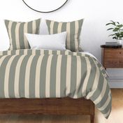 Solid Cabana Stripes_Evergreen Fog Green and Antique White