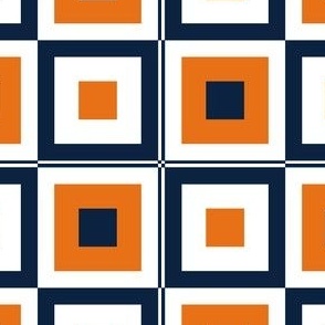 Abstract boxes orange, blue and white large 