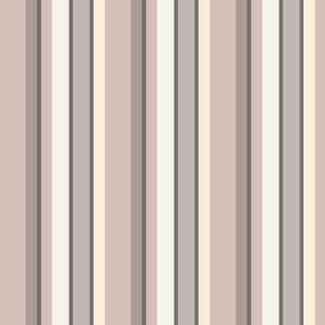 Smaller Scale // Solid Stripes in shades of Beige, Taupe, Gray and Cream Neutrals