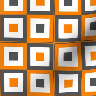 Abstract Boxes orange, gray and white large