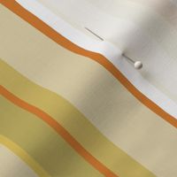 Medium Scale // Solid Stripes in shades of Pale Yellow, Harvest Gold, Avocado Green, Burnt Orange and Cream - Retro Colors