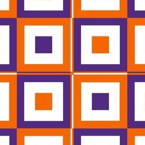 Abstract boxes orange, purple, and white large