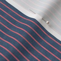 Denim Retro Pin Stripes - Red (S)