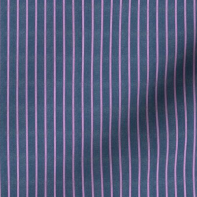 Denim Retro Pin Stripes - Lavender Pink (S)