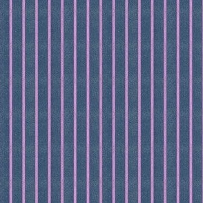 Denim Retro Pin Stripes - Lavender Pink (S)