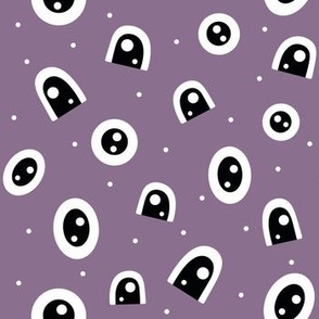 (M) Cute Monster Eyes on Purple