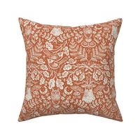 (M) Night in the Forest Woodland Damask - Topaz Brown - Historical