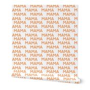 Mama orange fabric decor Typography 