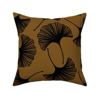 Gingko Leaves in Black and Brown