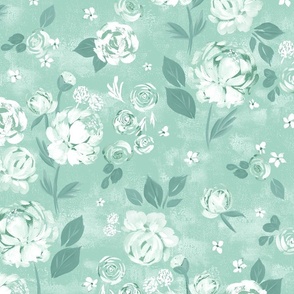 Peony Season tonal mint