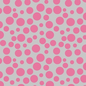 gray pink polka dot pattern retro 