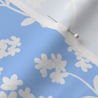 Large scale-soft sky blue and white flower