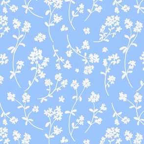 Large scale-soft sky blue and white flower