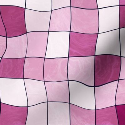 Textured checkered pink squares