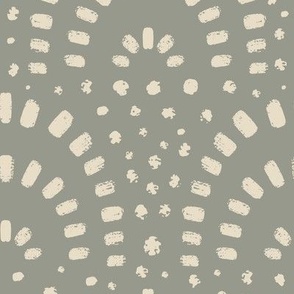 LG_scallop texture_Vintage White and Evergreen Fog Green