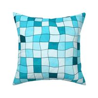 Textured checkered blue squares 