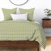 Harlequin print (S) of two-tone rhombus with elegant dot and cross - white and bright green