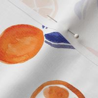Watercolor Sicilian Oranges  -orange_ blue_ purple | SKU 2404261406 | watercolor fruits |
