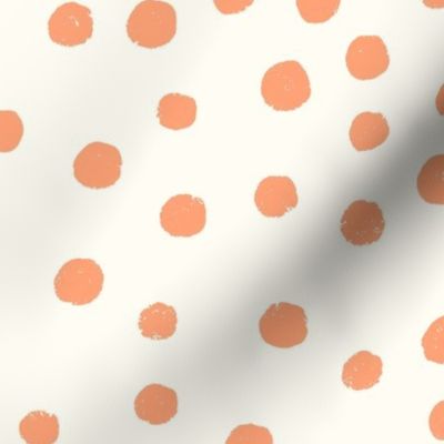 Whimsical Sea: Non-Directional Orange Red Water Bubbles on a White Smoke Background