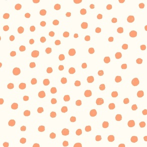 Whimsical Sea: Non-Directional Orange Red Water Bubbles on a White Smoke Background