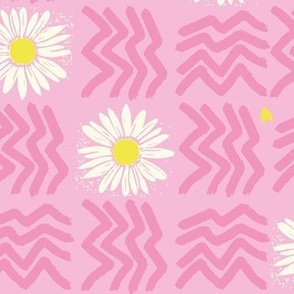 daisies rosa, zigzag