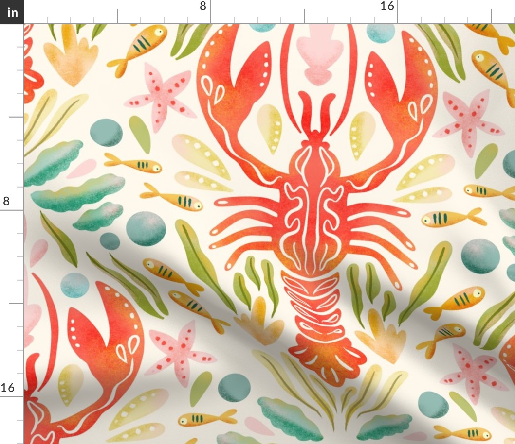 Lobster in the ocean (large scale)