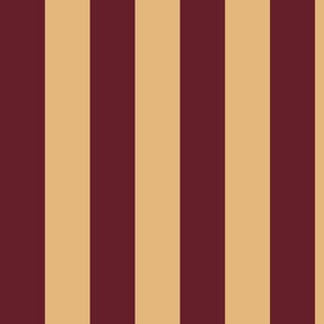 2.5" Wide Stripe | Claret Wine Red & Light Gold