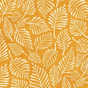 Puzzle Leaves | Textured & Tonal | Yellow | 24'