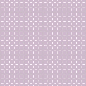 sashiko grid stitched l mauve  & off white l large