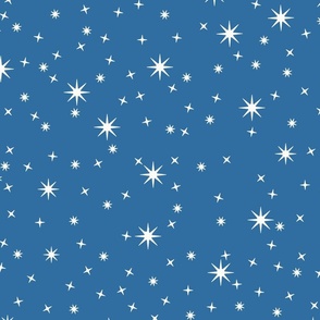 Star Constellations in off white on a blue background