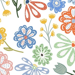 Bold Surface Floral Color Pattern