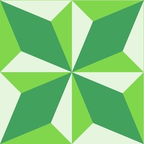 Green Mid Century Tile Star | Large