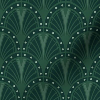 M  green Art Deco Fan