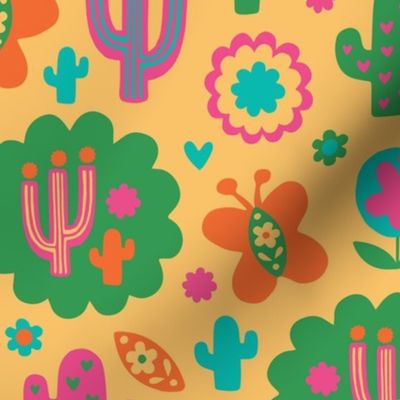 Cactus and Butterfly Fiesta