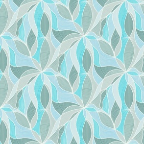 Elegant Whirls: Blue Toned Abstract Design (medium)