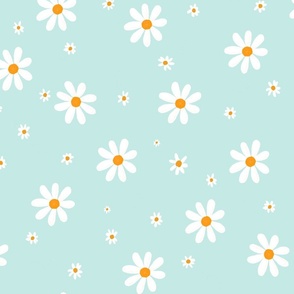 Daisy, Daisy fabric, daisy fabric cotton, daisy fabric uk, daisy pattern fabric,  daisies, Daisies Garden, Daisy Print Fabric, 
