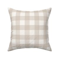 1.5" Gingham: Pale Greige Gingham Check, Neutral Buffalo Check, Buffalo Plaid