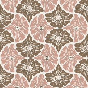 Pink Symmetry Floral Geometric Design - M
