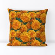 Small Scale Marigold Flower Blossoms