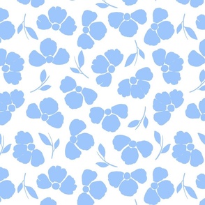 Large scale-Soft blue flower