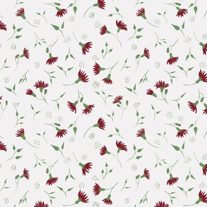 Botanical floral meadow cottage core // petite tossed //  green