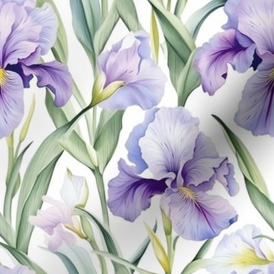 Bigger Scale Iris Flower Blooms