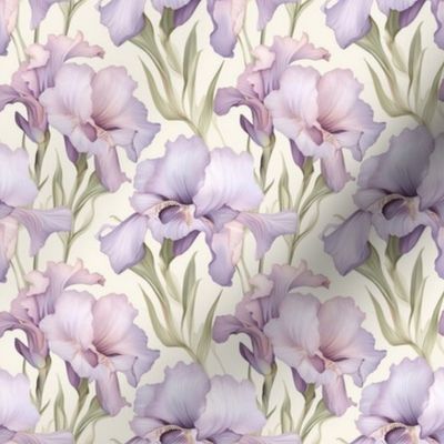 Smaller Scale Soft Lavender Iris Flowers