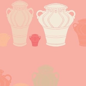 Vases on a Shelf - Pantone Peach Plethora on Peach Pearl  (TBS243)