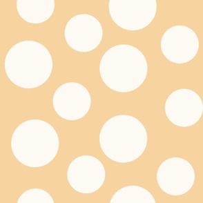 Felicity Large Scale White Polka Dot On Yellow 